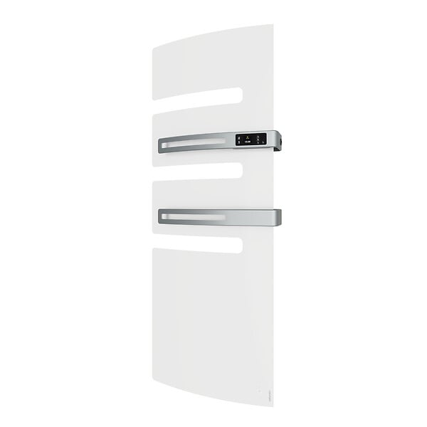ATLANTIC - Sèche-serviettes connecté Serenis Premium mât à droite 750W + soufflerie 1000W blanc brillant - ATLANTIC - 850669 - large