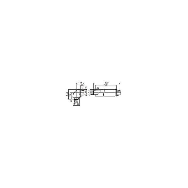 ARISTON - Kit ventouse horizontal 60100 Ariston  3318635 - large
