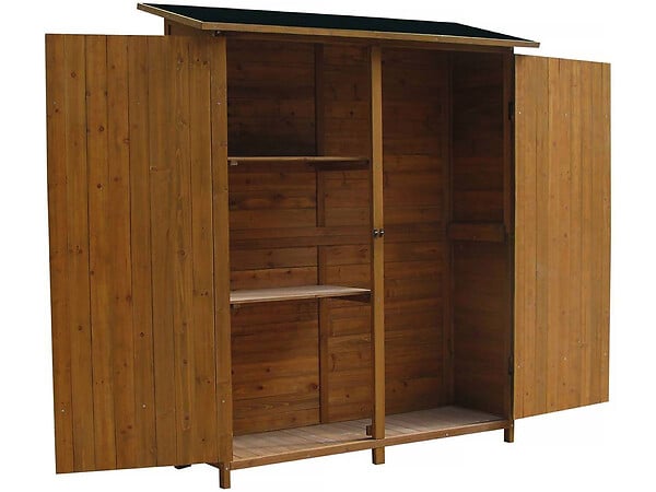 HABITAT ET JARDIN - Armoire de jardin "Espacio" - 140 x 49 x 162 cm - Marron - large