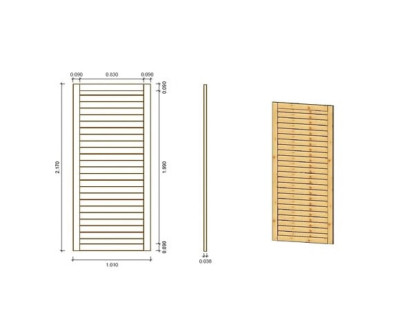 ALTANKA - Pergola de jardin 4.04x4.04m avec panneaux - traité - ALT133 - large