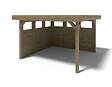ALTANKA - Pergola de jardin 4.04x4.04m avec panneaux - traité - ALT135 - vignette