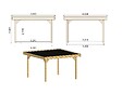 ALTANKA - Pergola de jardin 4.04x4.04m avec panneaux - traité - ALT135 - vignette
