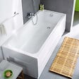 DURAVIT - Baignoire droite 160 X 70 D-Code + Pare bain AURYS Raywall noir mat droite - vignette