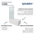 DURAVIT - Baignoire droite 160 X 70 D-Code + Pare bain AURYS Raywall noir mat droite - vignette