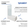 DURAVIT - Baignoire droite D-Code 170 x75 cm + Pare bain droit AURYS Raywall chromé version droite - vignette