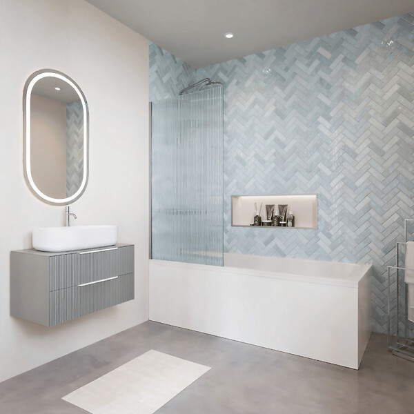 DURAVIT - Baignoire droite D-Code 170 x75 cm + Pare bain gauche AURYS Raywall chromé version gauche - large