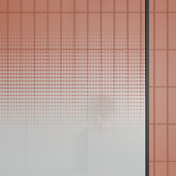 AURLANE - Paroi de douche 140x200cm - Verre degrade blanc effet brume - Encadrement noir mat - NEPHELIE - large