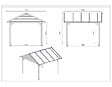 ALTANKA - Pergola de jardin 4.04x4.04m avec panneaux - traité - ALT127 - vignette