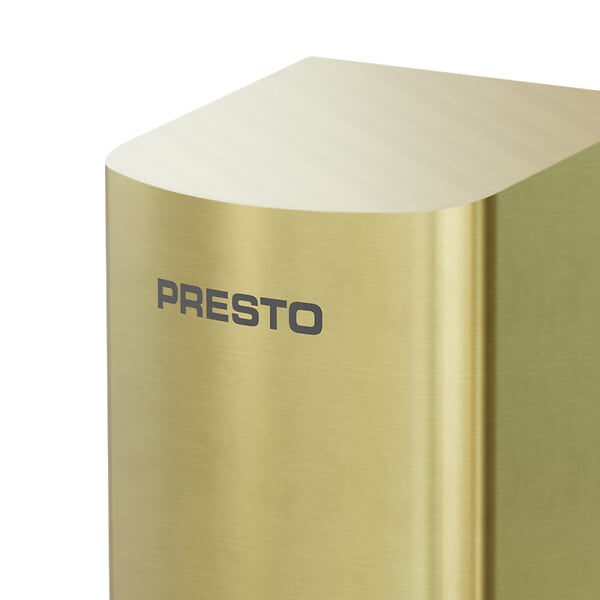 PRESTO - Sèche-mains sans contact mural compact Linea or brossé - large