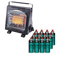 INTEC - Chauffage à gaz portable 1700W + 12 Cartouches gaz Allumage Piezo Thermocouple ODS Camping Pêche INTEC - vignette