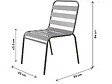 HABITAT ET JARDIN - Table et chaises de jardin en métal "Bilbao" - 6 places - Taupe - vignette