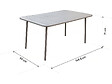 HABITAT ET JARDIN - Table et chaises de jardin en métal "Bilbao" - 6 places - Taupe - vignette