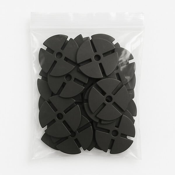 MCCOVER - Cale amortisseur anti bruit 78 mm par 100 pcs pour plot McCover Noir - large