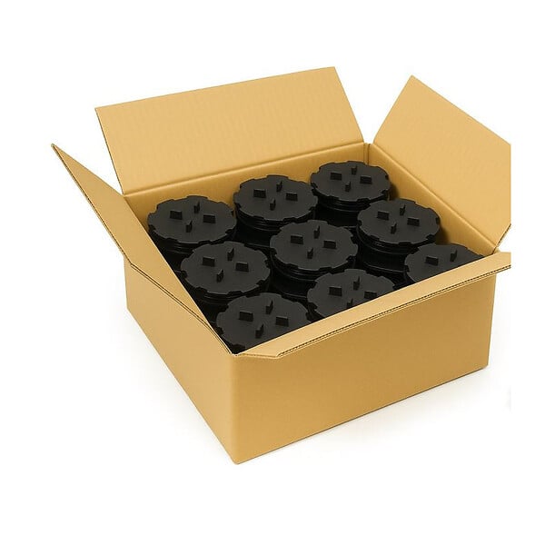 MCCOVER - Lot de 50 plots réglables 10 à 15 mm dalle et carrelage Noir, Unités - 50 pièces - large