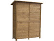 HABITAT ET JARDIN - Armoire de jardin "Espacio"- 140 x 49 x 162 cm - Marron - vignette