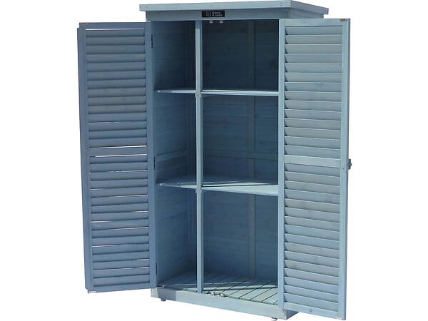 HABITAT ET JARDIN - Armoire de jardin "Space" - 87 x 46.5 x 160 cm - Bleu ciel - large