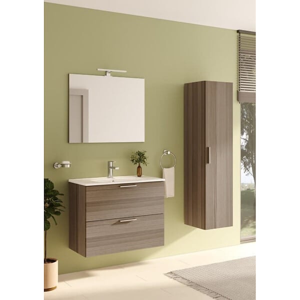 VITRA - Vitra  Mia Vitra Armoire suspendue de salle de bain 145 × 35 × 35 cm, porte soft-close, coloris Cordoba (MIAV35C) - large