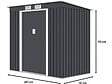 HABITAT ET JARDIN - Abri de jardin métal monopente "Austin" 2,43 m2 - Gris - vignette