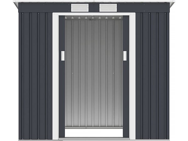 HABITAT ET JARDIN - Abri de jardin métal monopente "Austin" 2,43 m2 - Gris - large