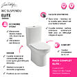 JACOB DELAFON - WC à poser sans bride sortie horizontale Elite avec abattant frein de chute + Gel WC - vignette