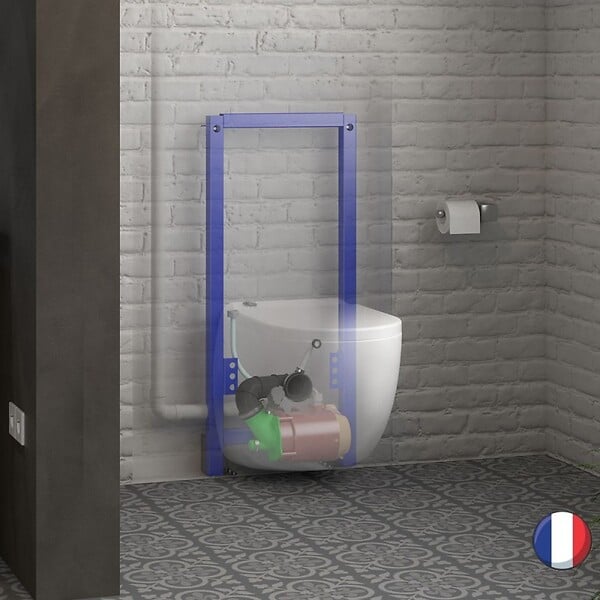 WATERMATIC - WC broyeur suspendu W40SP Silence avec abattant - large