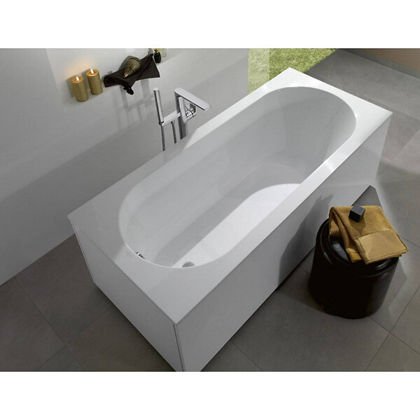 VILLEROY ET BOCH - Villeroy & Boch Oberon 170 x 70 cm Baignoire gauche et droite ovale en Quaryl® , avec pieds, blanc (UBQ177OBE2V-01) - large