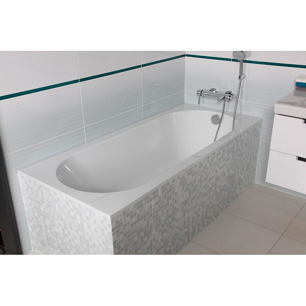 VILLEROY ET BOCH - Villeroy & Boch Oberon 170 x 70 cm Baignoire gauche et droite ovale en Quaryl® , avec pieds, blanc (UBQ177OBE2V-01) - large