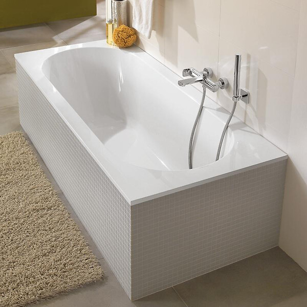 VILLEROY ET BOCH - Villeroy & Boch Oberon 170 x 70 cm Baignoire gauche et droite ovale en Quaryl® , avec pieds, blanc (UBQ177OBE2V-01) - large