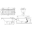 VILLEROY ET BOCH - Villeroy & Boch Oberon 170 x 70 cm Baignoire gauche et droite ovale en Quaryl® , avec pieds, blanc (UBQ177OBE2V-01) - vignette