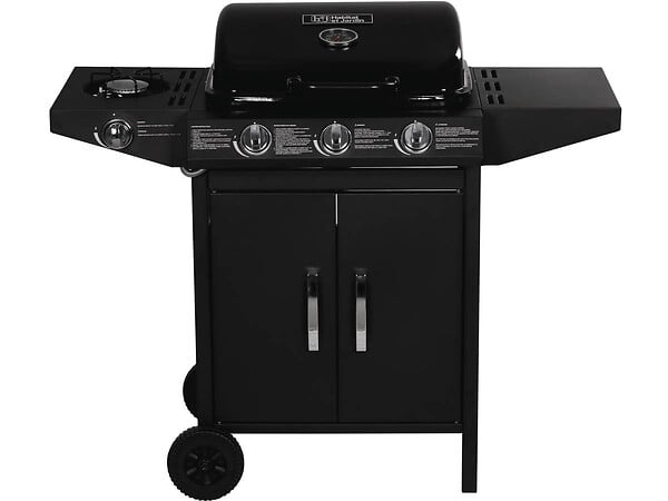 HABITAT ET JARDIN - Barbecue gaz "Festa 4" - 4 brûleurs dont 1 latéral - 10.5kW - Noir - large