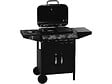HABITAT ET JARDIN - Barbecue gaz "Festa 4" - 4 brûleurs dont 1 latéral - 10.5kW - Noir - vignette