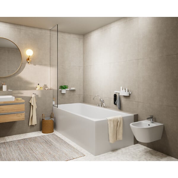 HANSGROHE - Hansgrohe Vernis Blend Set de finition mélangeur 4 trous sur bord de baignoire, Chrome (71456000) - large