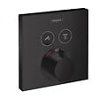 HANSGROHE - Set de finition ShowerSelect pour mitigeur thermostatique encastré avec 2 fonctions, noir mat (15763670) - vignette