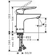 HANSGROHE - Mitigeur lavabo Logis E 100 CoolStart Hansgrohe - Avec tirette - vignette