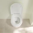 VILLEROY ET BOCH - Avento Combipack WC suspendu sans bride à fond creux DirectFlush + Abattant slim amovible avec frein de chute, Blanc (5656FS01) - vignette