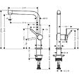 HANSGROHE - Talis M54 Mitigeur de cuisine 270, 1 jet, Noir mat (72840670) - vignette