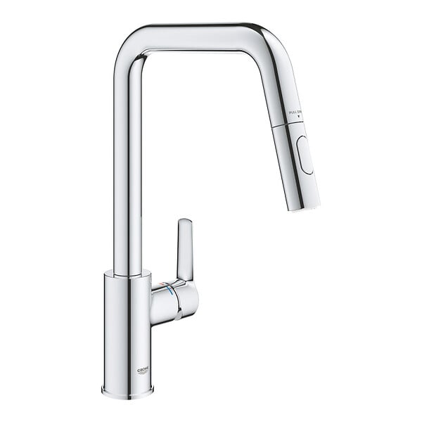 GROHE - START DN15 Mitigeur monocommande d'évier  avec douchette extractible ,Bec mobile, 2 Jets, Chrome (30631000) - large
