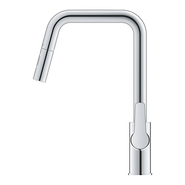 GROHE - START DN15 Mitigeur monocommande d'évier  avec douchette extractible ,Bec mobile, 2 Jets, Chrome (30631000) - large