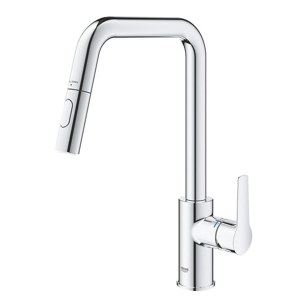 GROHE - START DN15 Mitigeur monocommande d'évier  avec douchette extractible ,Bec mobile, 2 Jets, Chrome (30631000) - large