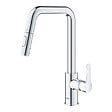 GROHE - START DN15 Mitigeur monocommande d'évier  avec douchette extractible ,Bec mobile, 2 Jets, Chrome (30631000) - vignette