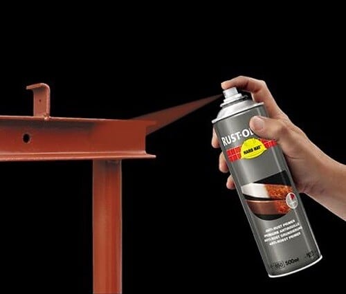 RUST-OLEUM - Primaire antirouille Hard Hat, teinte gris, aérosol de 650 ml brut - large