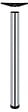 HANGER - Pied de table RONDELLA diamètre 60mm hauteur 710mm finition aspect inox - 635.24.074 - vignette