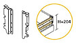 EMUCA - Jeu de fixation vantage pour rehausse simple hauteur 204mm blanc - EMUCA - 3000312 - vignette