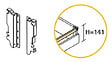 EMUCA - Jeu de fixation vantage pour rehausse simple hauteur 141mm blanc - EMUCA - 3006612 - vignette