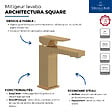 VILLEROY & BOCH - Villeroy & Boch Architectura Mitigeur Monocommande pour Lavabo , Avec vidage, Or brossé (TVW12500100076) - vignette