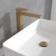 VILLEROY ET BOCH - Mitigeur lavabo surélevé  Architectura Square avec vidage Push Open Or brossé - vignette