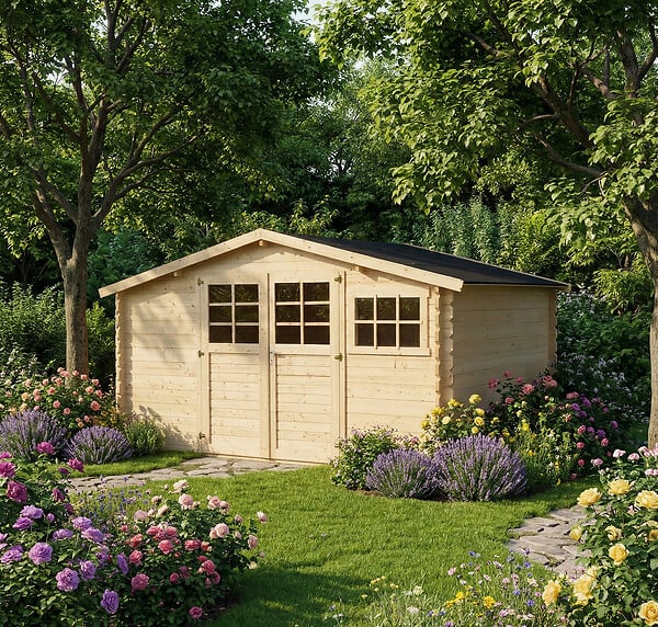 SOLID - Abri de jardin Bois - L.388xl.298cm - large