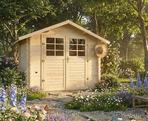 SOLID - Abri de jardin en bois  - Bois - L.298xH.218xP.298cm - large