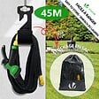VOUNOT - Tuyau d’Arrosage Extensible 45m Renforce avec Accessoires noir - vignette