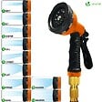 VOUNOT - Tuyau d’Arrosage Extensible 15m Renforce avec Accessoires orange - vignette